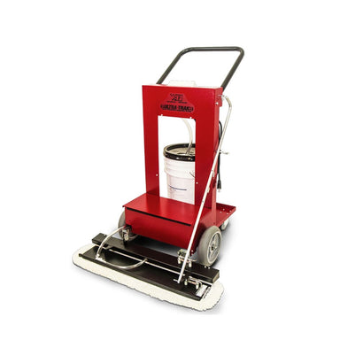Fas-Trak Ultra-Trak Plus Coating Applicator main image, front left angle, red machine with pad and chemical container
