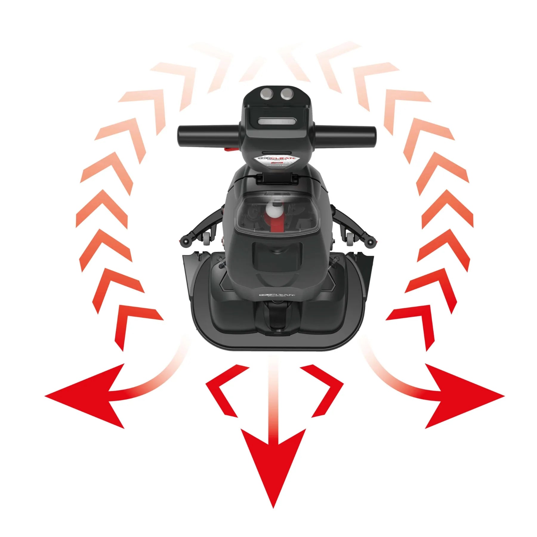 NaceCare 440NX (244NX) Ultra-Compact Scrubber multi directional movement diagram