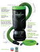 Mosquito Carbon-Lite Corded Backpack Vacuum - Product Features Breakdown Image - Front Side