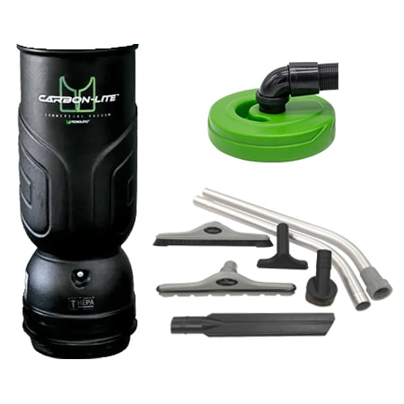 Mosquito Carbon-Lite Corded Backpack Vacuum - Version with the Smoth Glide Tool Kit and 90 Degree Lid