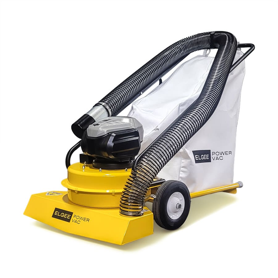Elgee Power VAC cordless vacuum for stables and open areaqs, front left view