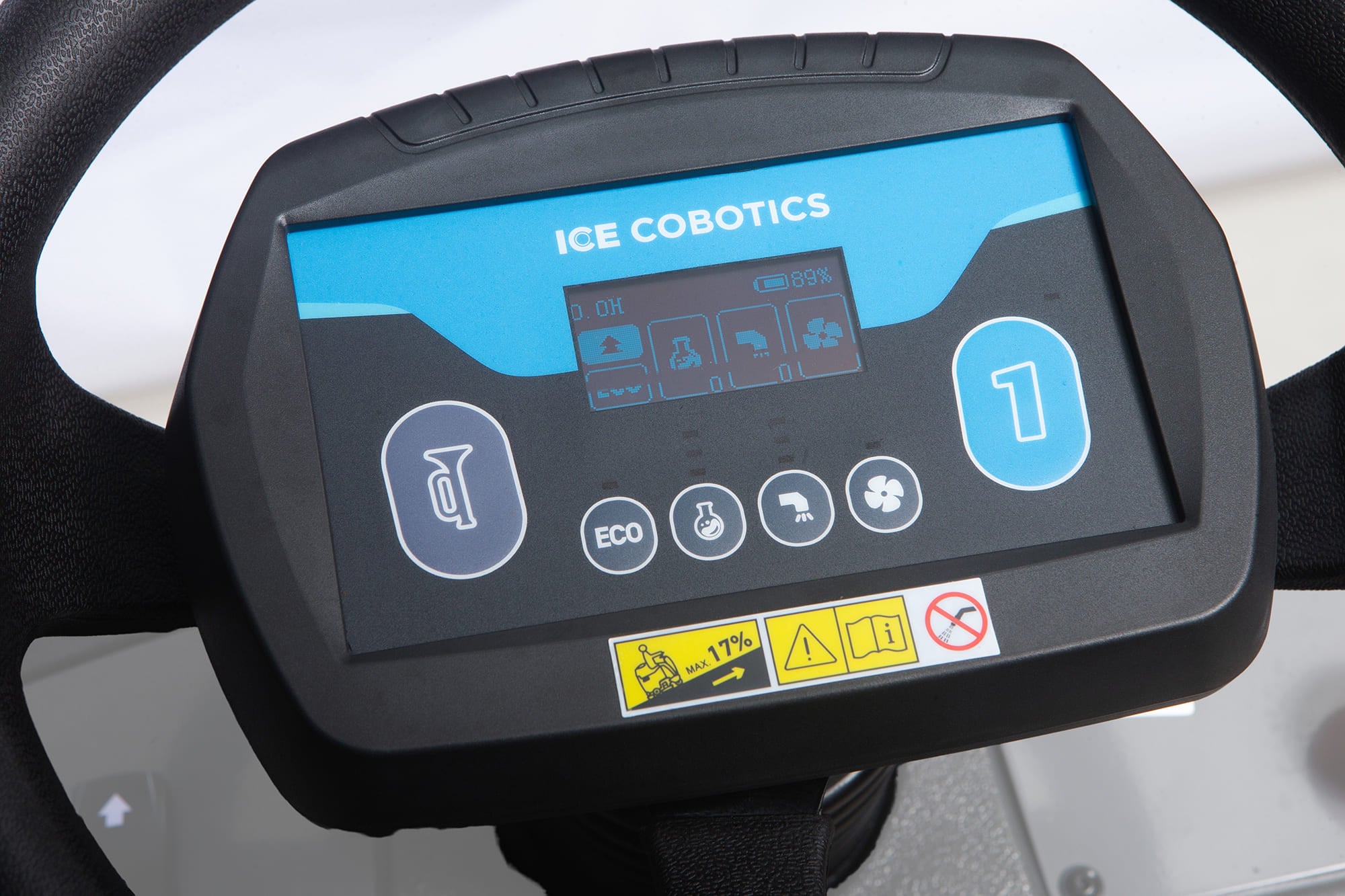 ICE® RS20L Micro Ride-On Battery Powered Floor Scrubber - 18.5 gal