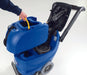 Nilfisk Clarke EX40 16ST Easy Recovery Tank Removal Demonstration, Pulling by the yellow handle, with Automatic Float Shut-Off Device in Sight
