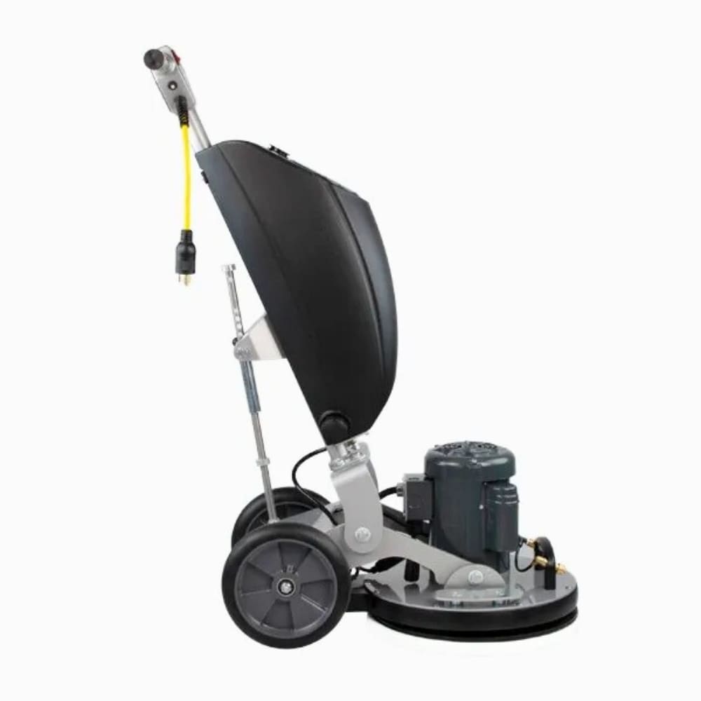 Orbot Vibe Carpet Cleaner, Right Side, Black and Steel colors, Grey 10-inch Wheels