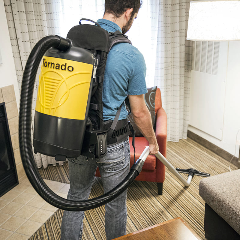 Tornado® Pac-Vac 6 Roam Backpack Vacuum - Battery Powered