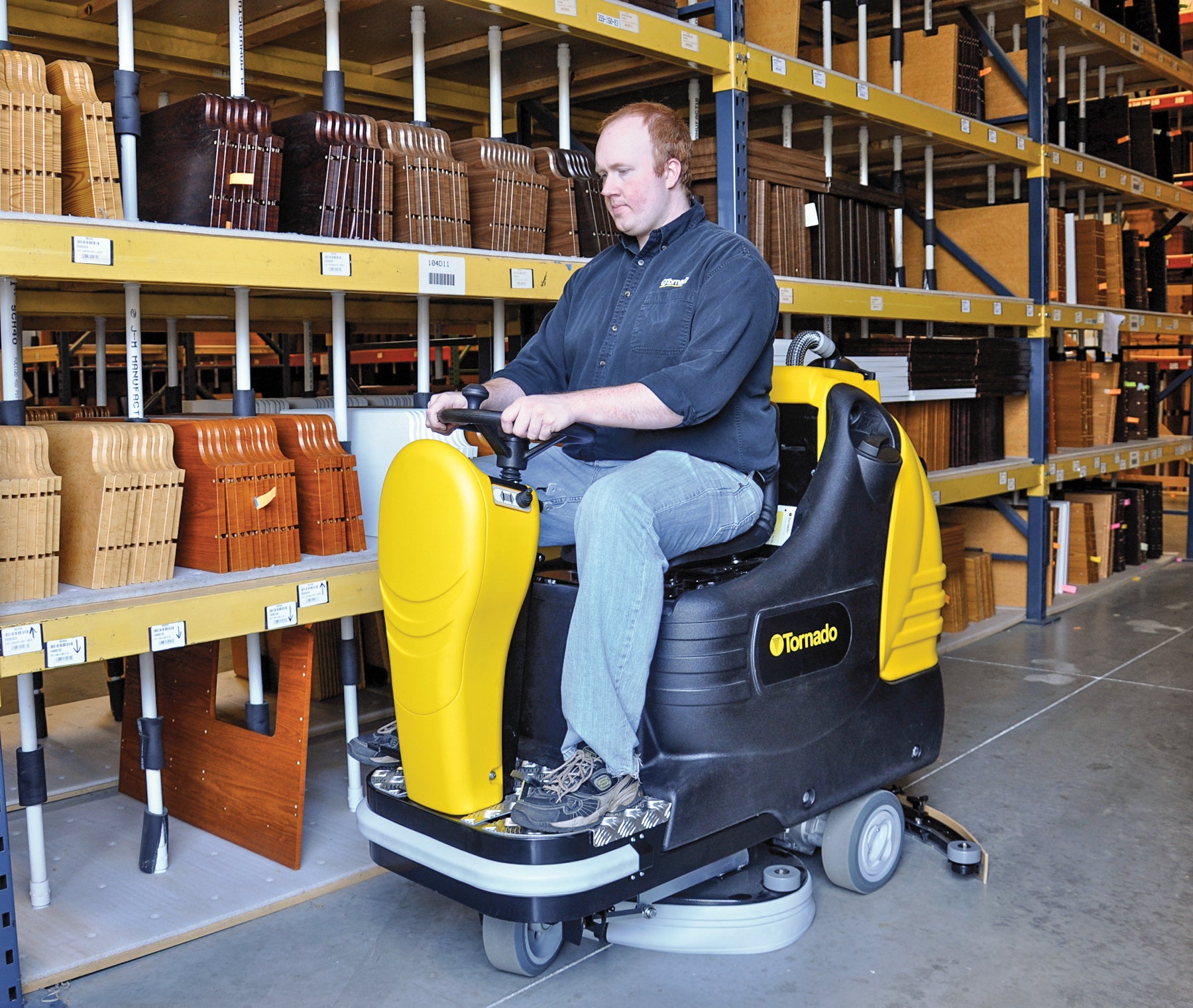 Tornado® BR 28/27 Ride-On Automatic Floor Scrubber - Battery Powered