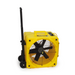 Tornado® Windshear Downdraft Air Mover (#98784) - View of the air mover with retractable handle extended, transporting position.