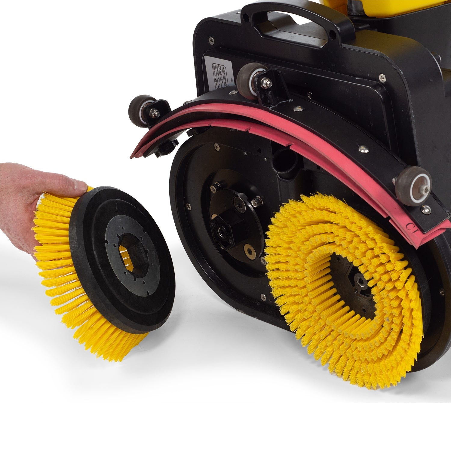 Tornado Microburst Ultra-Compact Scrubber Brush Being Easily Removed