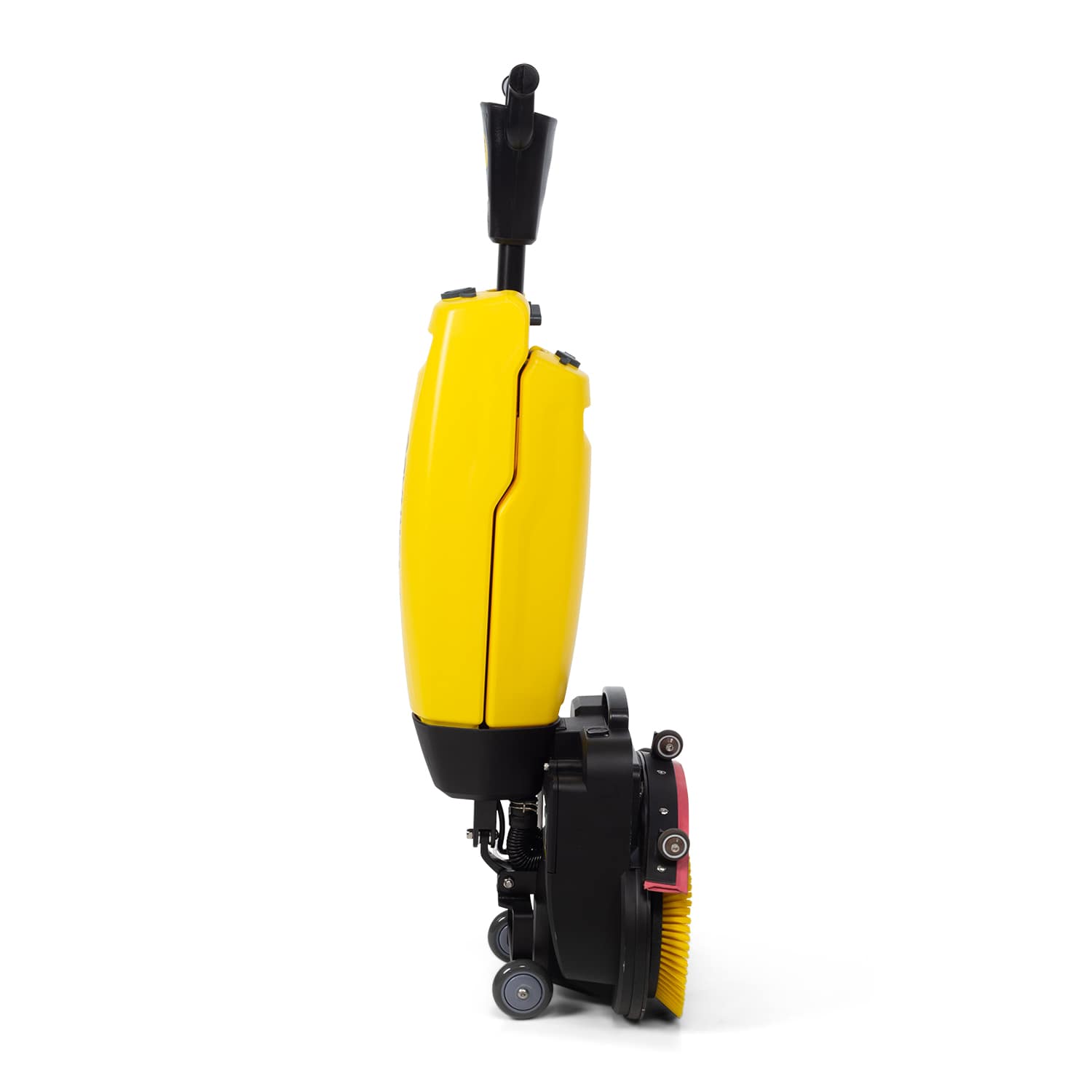 Tornado Microburst Ultra-Compact Floor Scrubber Folded for Easy Transportation and Storage - Left Side View