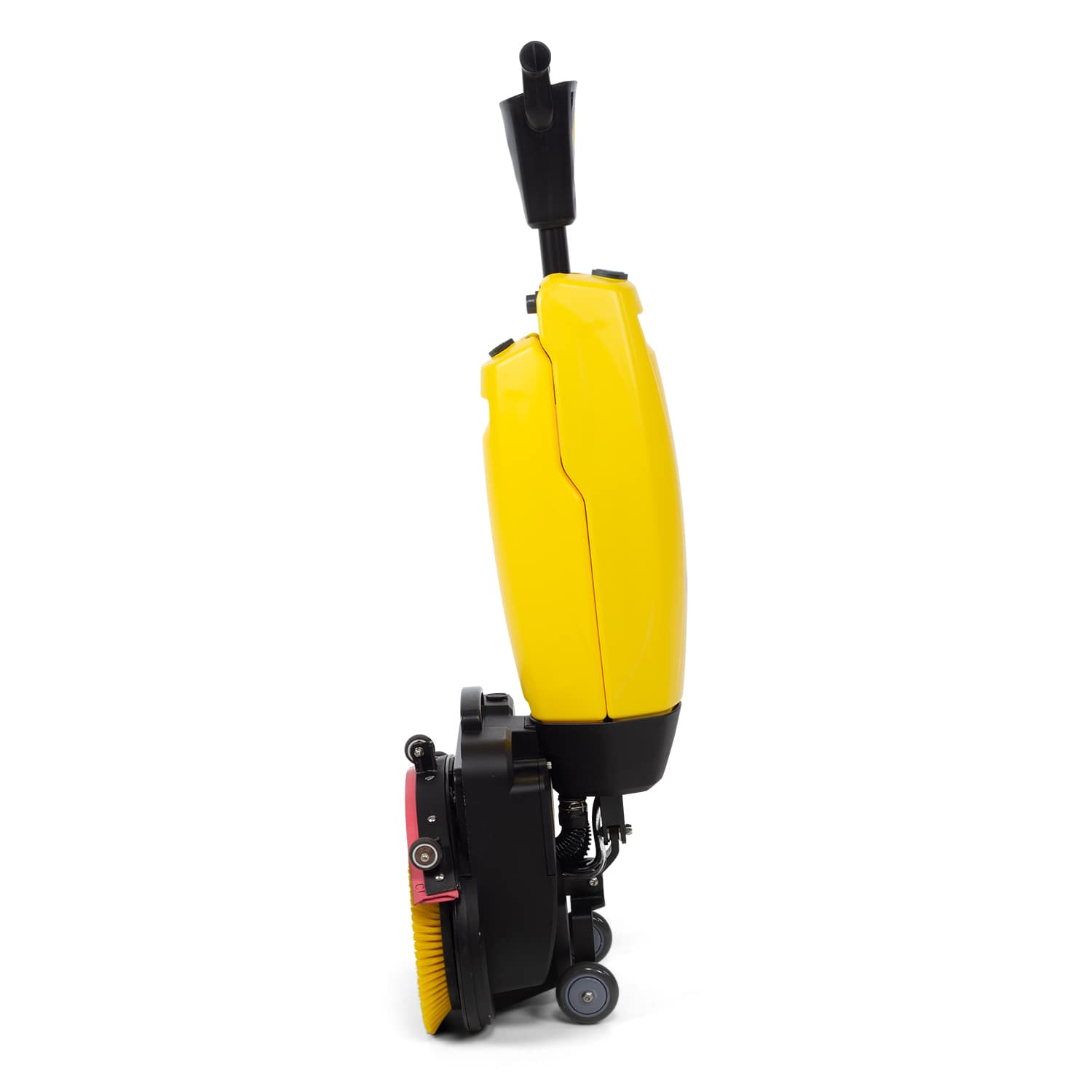The Tornado Microburst Ultra-Compact Floor Scrubber Folded for Easy Transportation and Storage - Right Side View