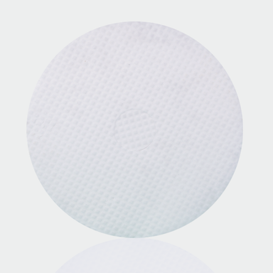 Orbot UltraLift white melamine pad, round pad on a white background