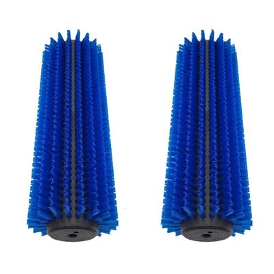 93219.1 - Escalator Cleaning Cylindrical Brush set For The Tornado Vortex 18 CRB Carpet and Floor Scrubber, blue color Bristle close up