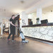Cleaning a hotel lobby floor with the SC100