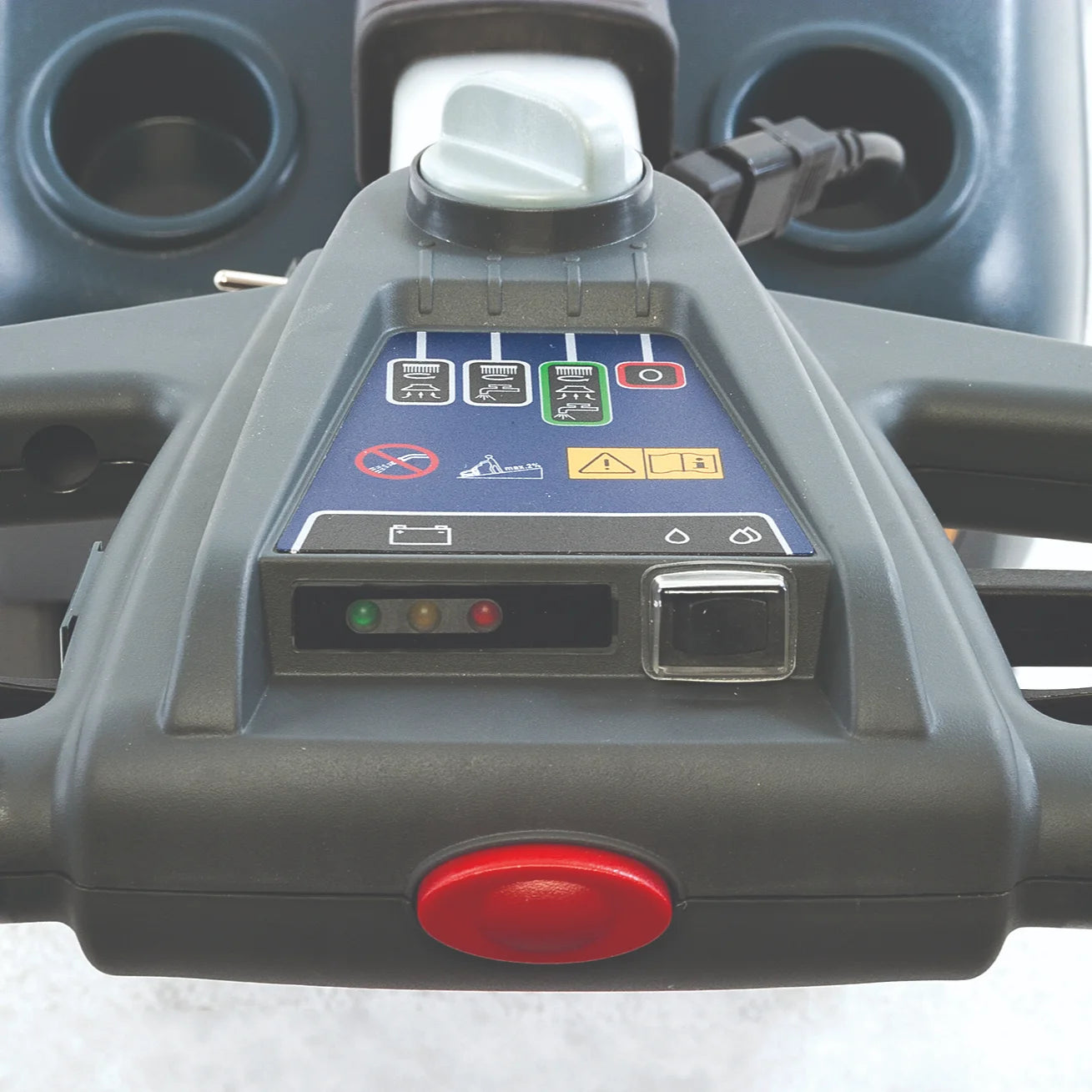 SC351 control panel with the mode selector and battery indicator