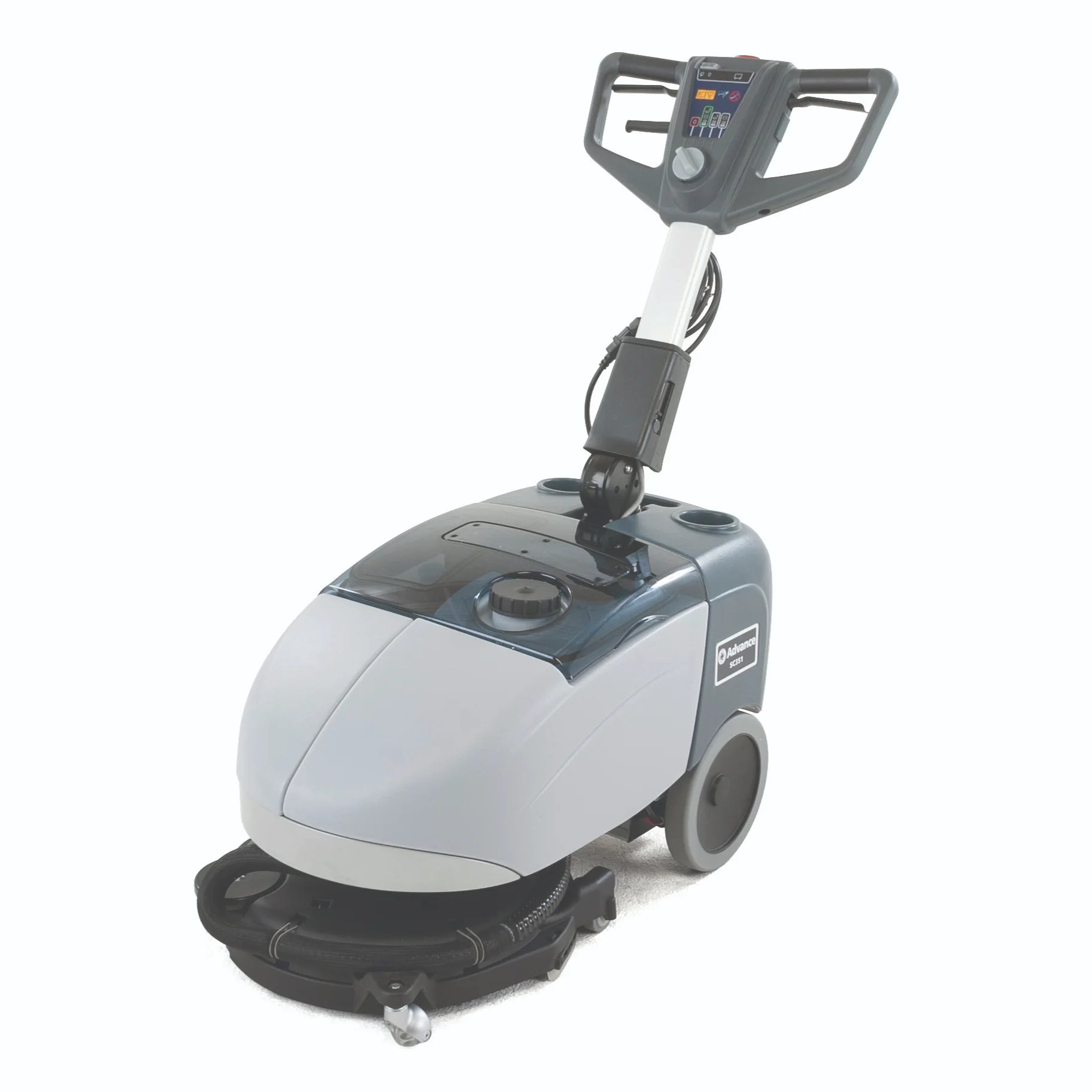 Advance SC351 micro scrubber, front left view