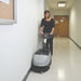 Scrubbing an office hallway with the SC351