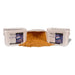 Carpet Cleaner America dry carpet cleaning compound buckets with the tan compound granules poured out between them