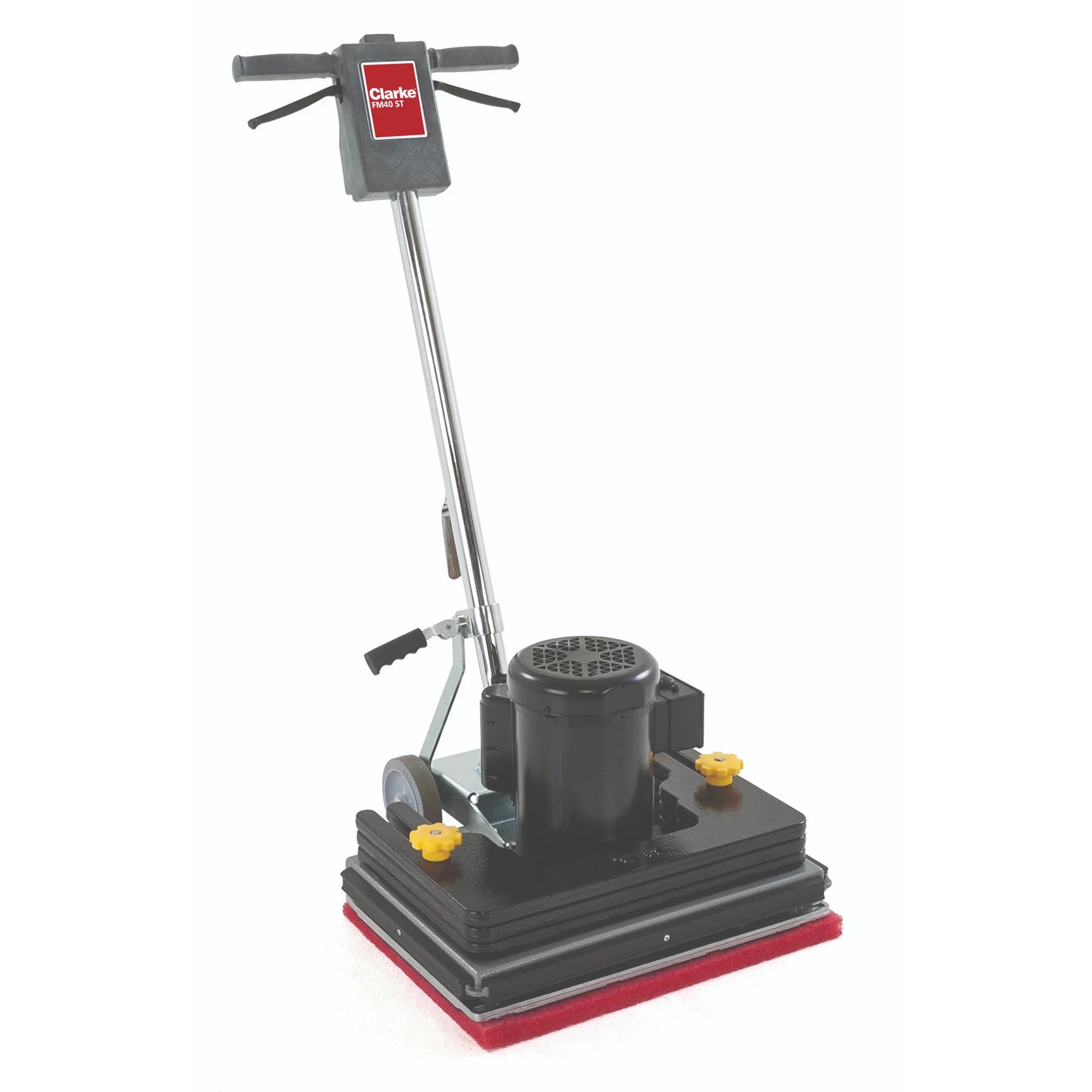 Clarke FM40 ST orbital floor machine, which runs 14 x 20 inch sanding screens