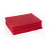 Stack of red Clarke BOOST rectangular scrub pads for routine scrubbing