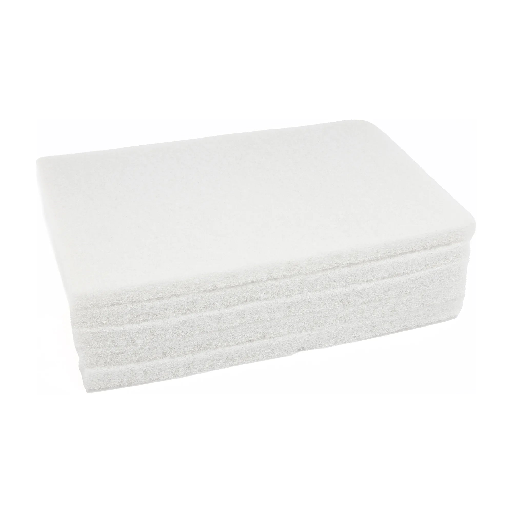 Stack of white Clarke BOOST rectangular polishing pads