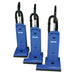 Clarke CarpetMaster 212, 215 and 218 dual motor upright vacuums, front view
