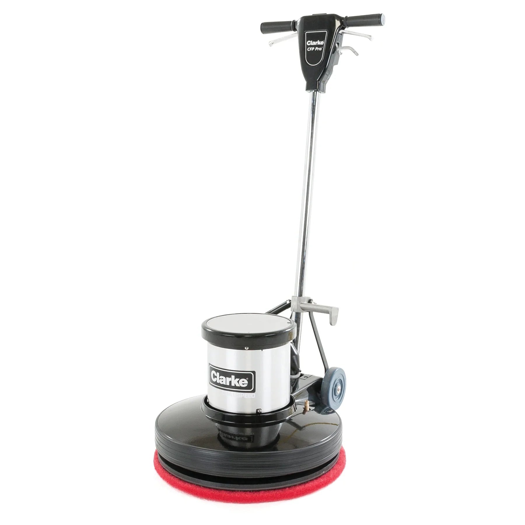 Clarke CFP Pro 20DS dual speed floor machine on a white background, front left angle
