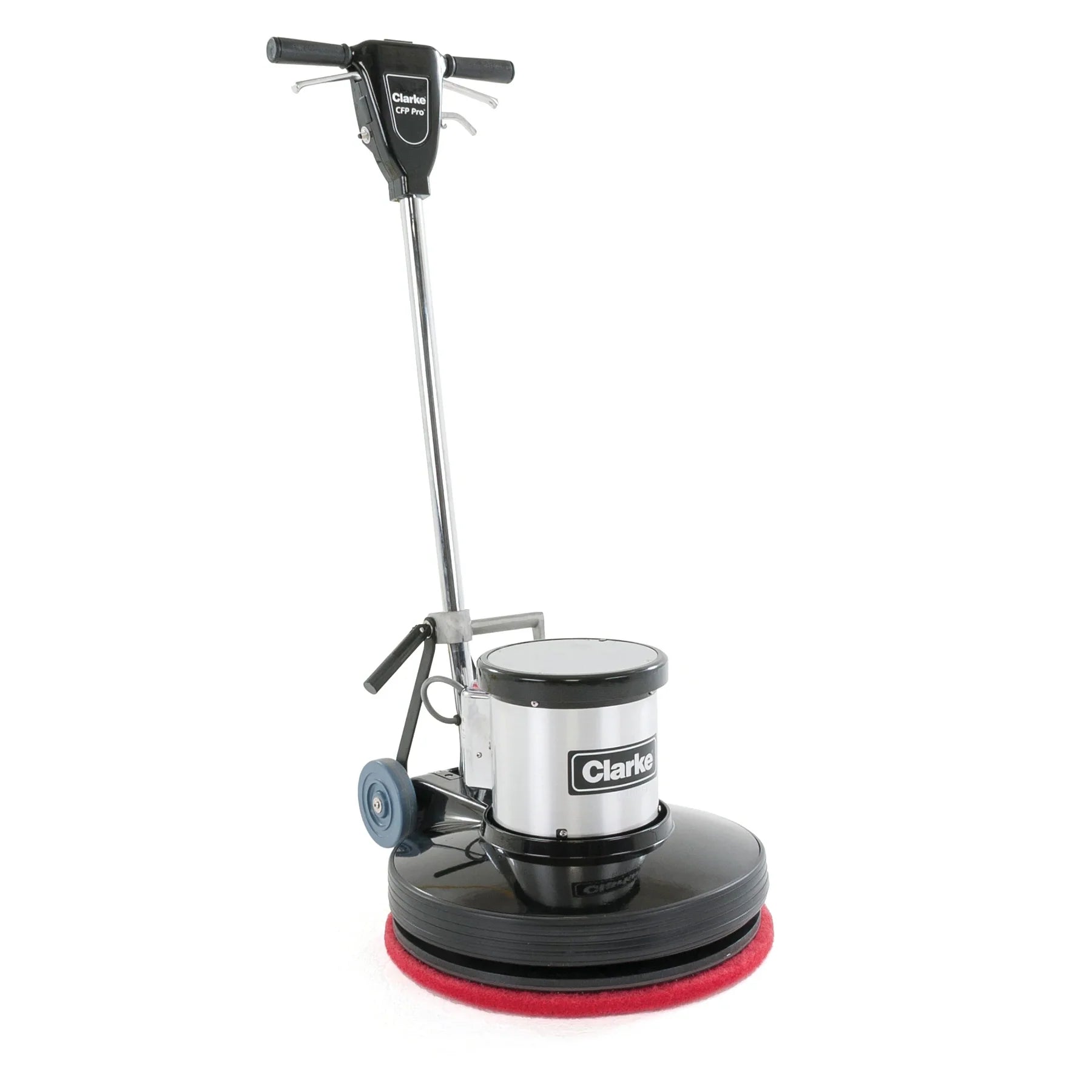 Clarke CFP Pro 20DS dual speed floor machine on a white background, front right angle