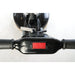 Close-up of the red safety lockout button on top of the Clarke CFP Pro HD switch housing