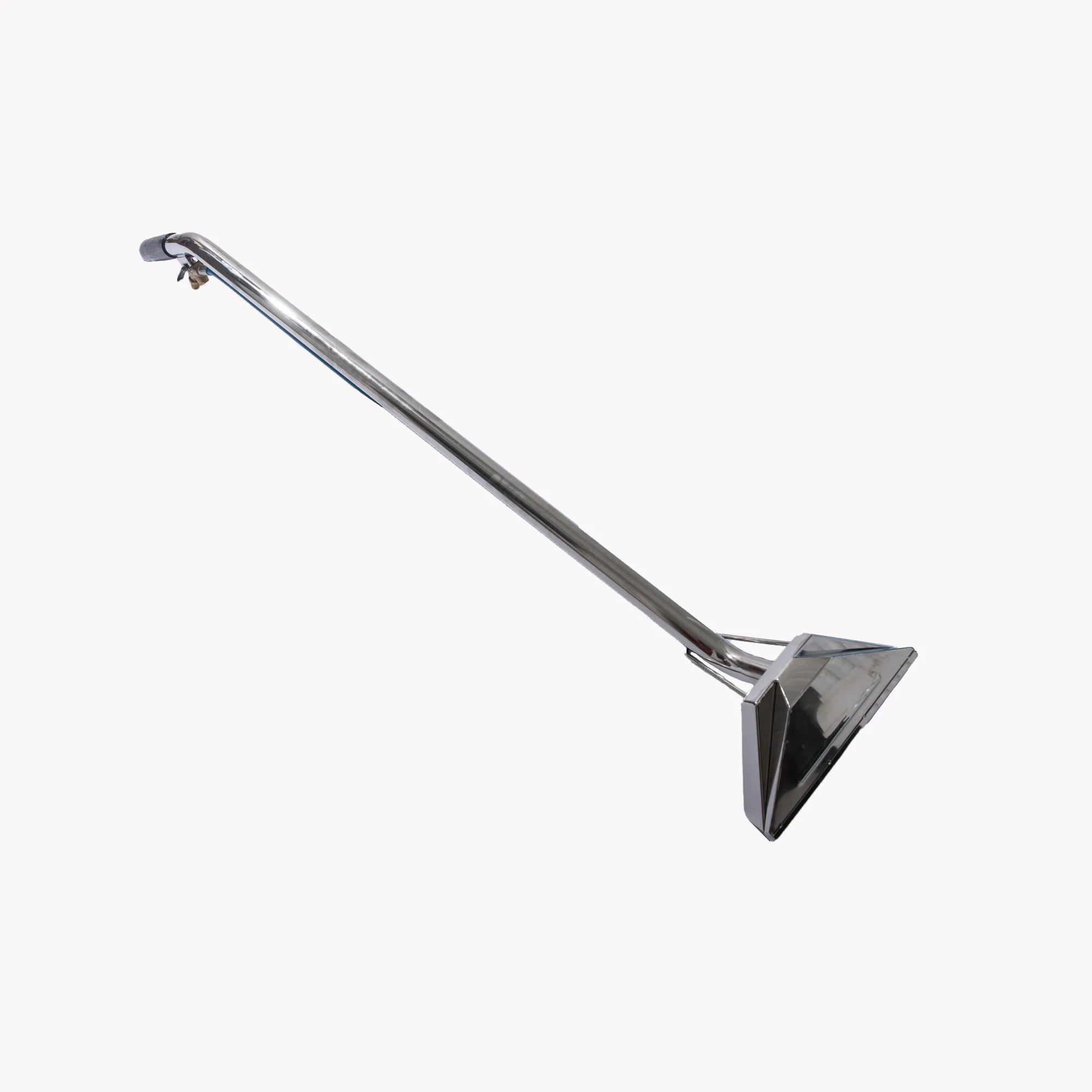 Clarke CSW-12HP carpet scrub wand from the side, showing the 12-inch stainless steel head