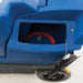 Close-up of the Clarke EX20 solution tank fill port, set low on the side away from the switches