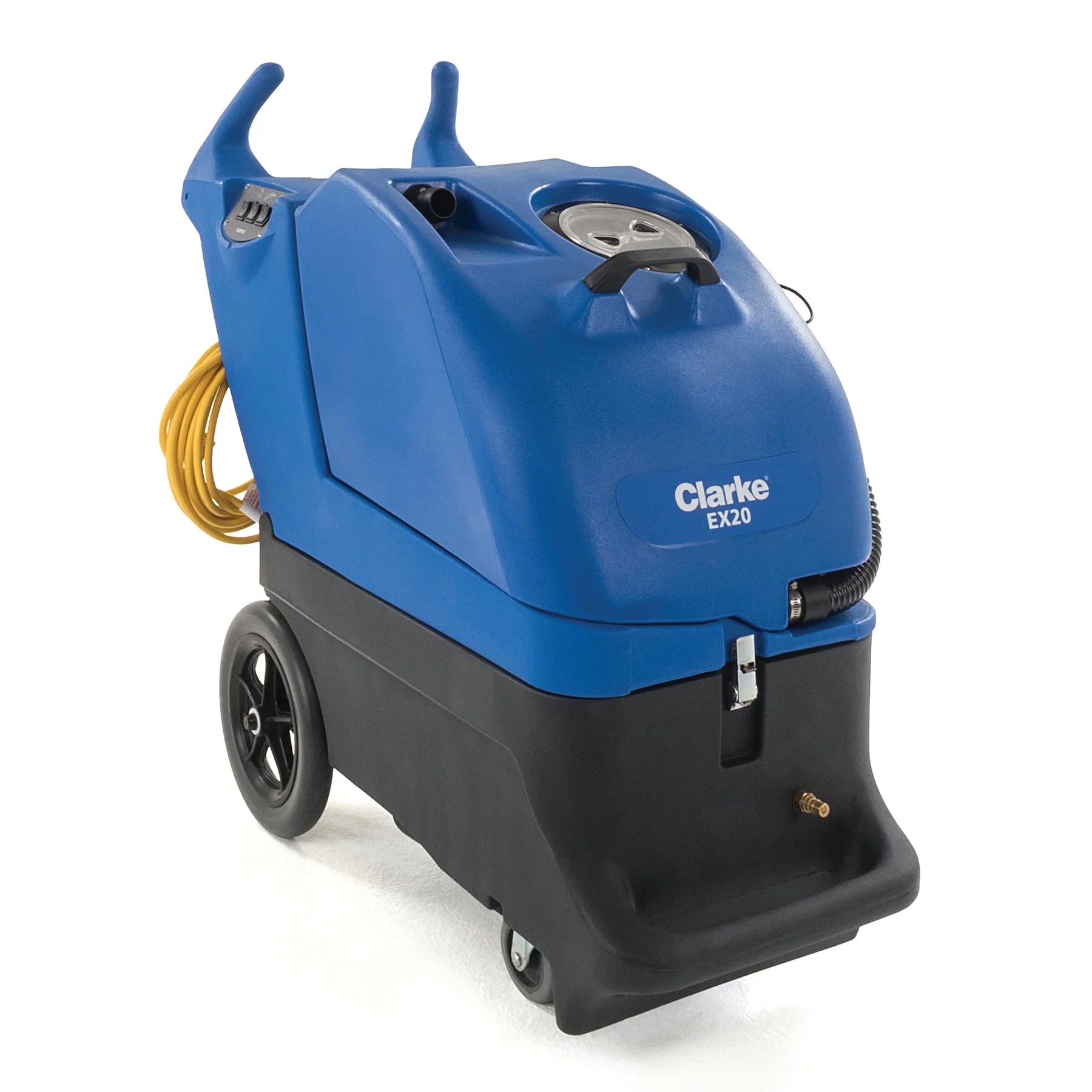 Clarke EX20 portable carpet extractor, machine only, on a white background, front right angle