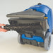 Removing the brush from a Clarke EX40 carpet extractor tipped on its back
