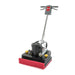 Clarke FM40 LX orbital floor machine with a red 14 x 20 inch pad, angled view from the left