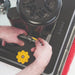 Releasing the handle from the base of the Clarke FM40 LX by hand, no tools needed