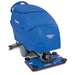 Clarke Focus II BOOST 28 orbital floor scrubber with its red rectangular scrub deck, front right angle on a white background
