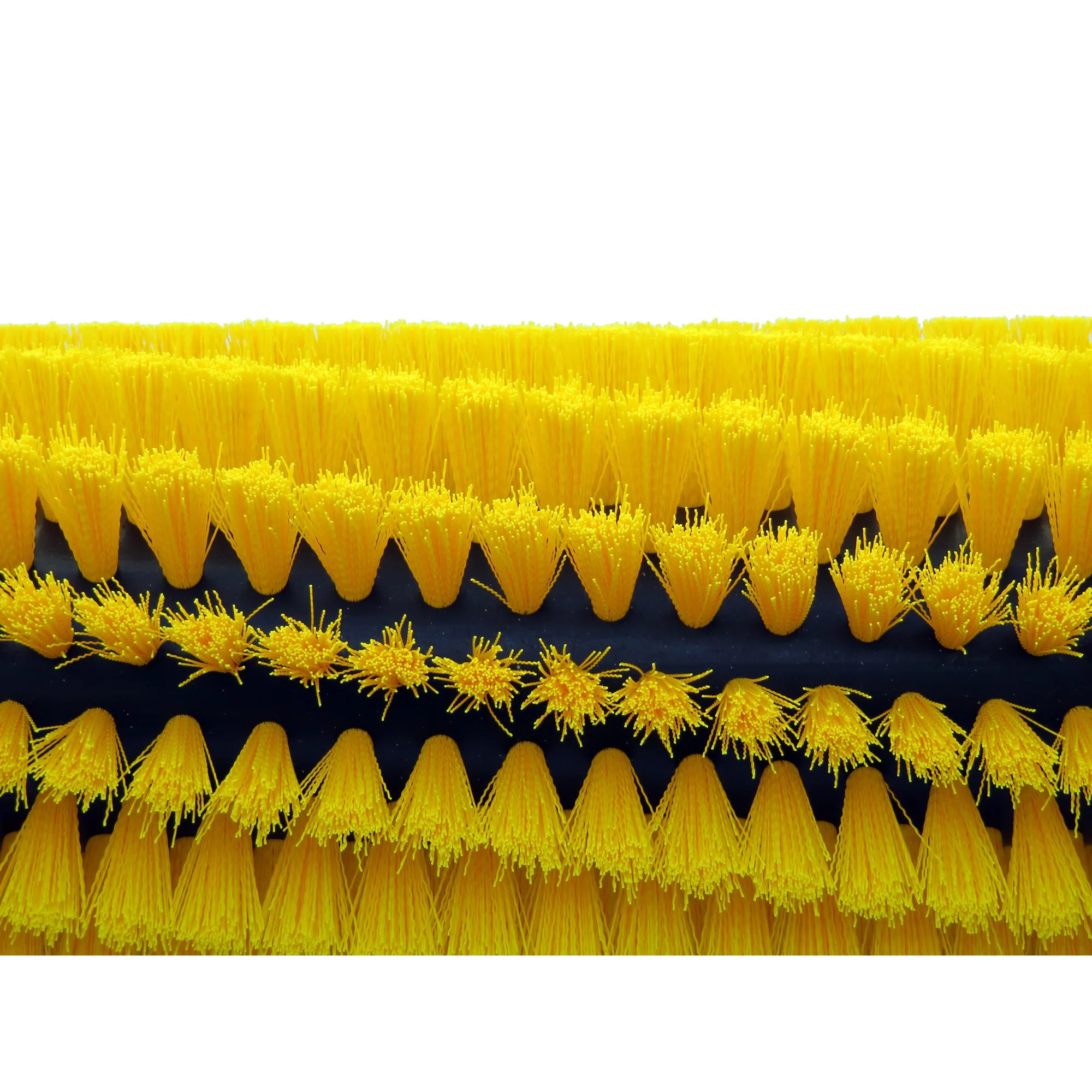 Close-up of the yellow soft nylon bristles on the Clarke 56412191 cylindrical brush