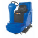 Clarke Focus II Rider BOOST ride-on scrubber, left side angle on a white background