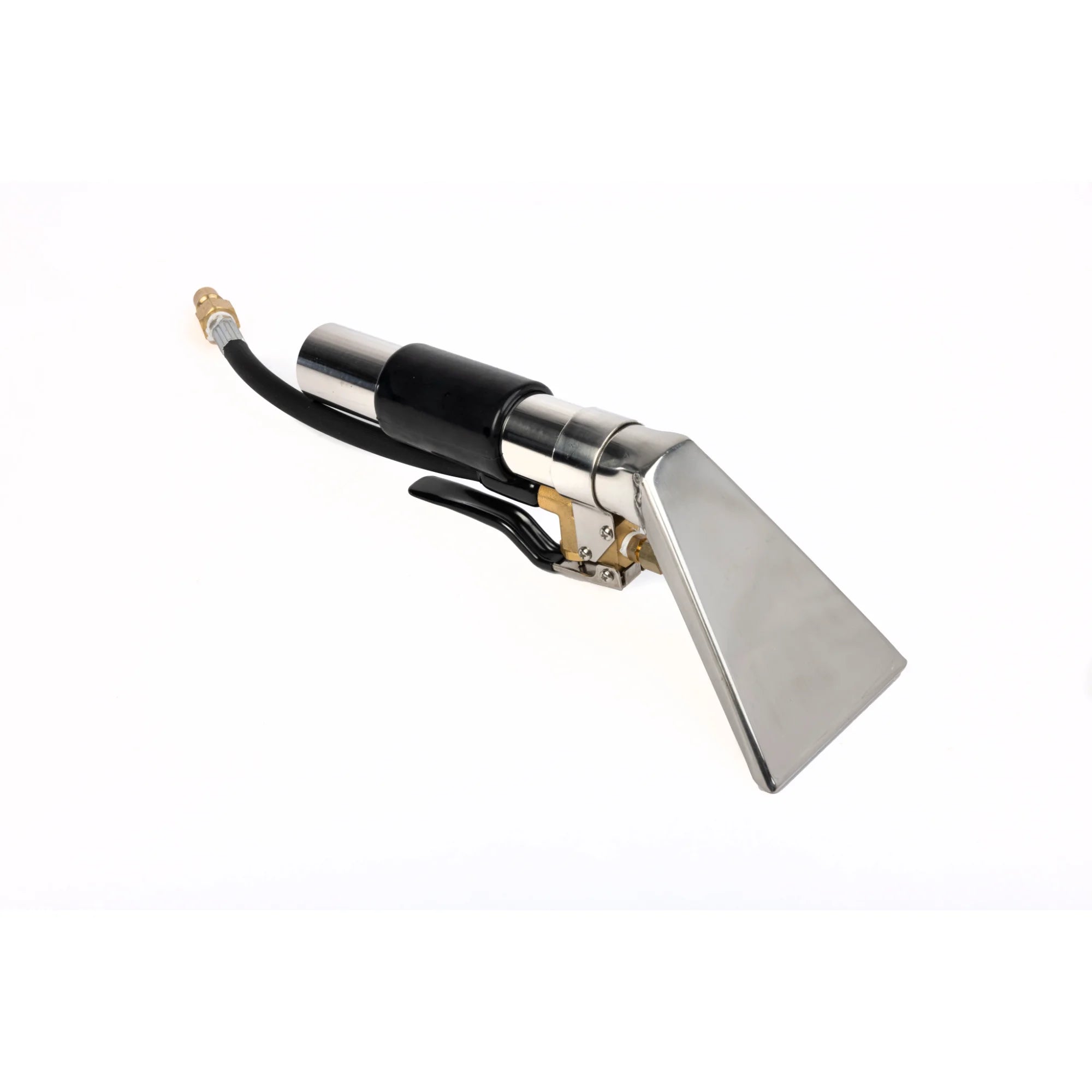 Clarke FPHT-5 stainless steel hand tool detailer with trigger valve and solution line fitting, side view