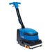 Clarke MA30 13B battery micro scrubber with fold-over handle, front right angle on a white background