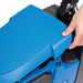 Hand lifting the magnetic recovery tank lid on the Clarke MA30 13B