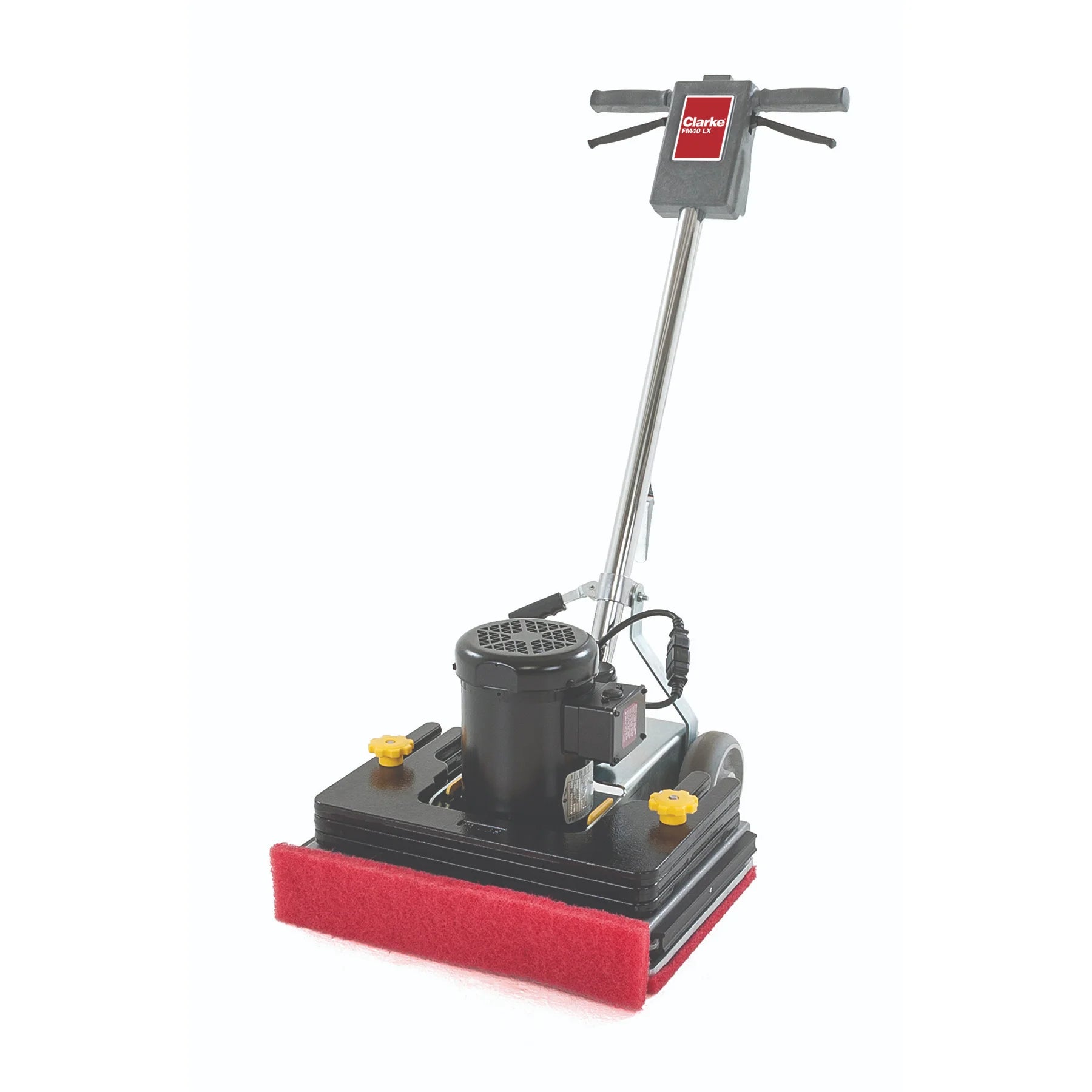 Clarke FM40 LX orbital floor machine, which takes 14 x 20 inch pads like the maroon prep pad