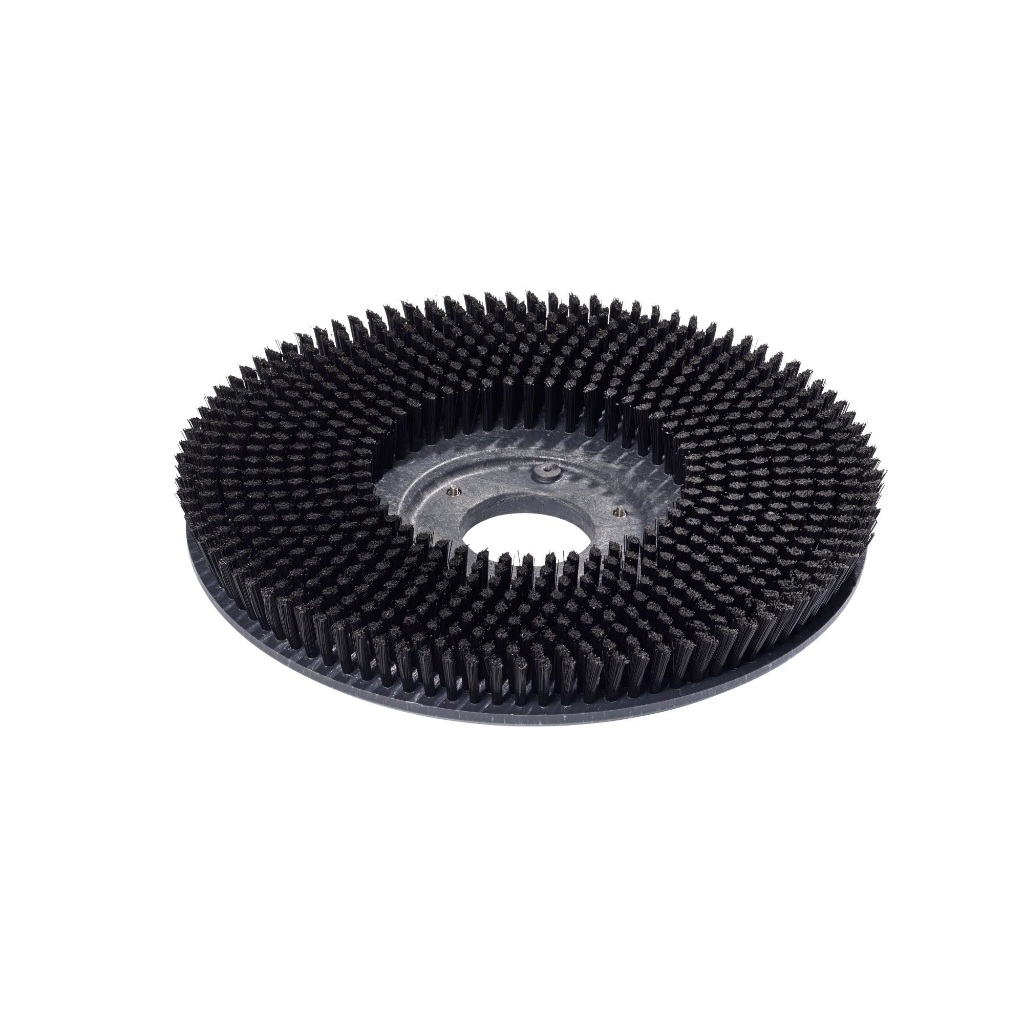 Clarke VF90417 20-inch disk scrub brush, angled view of the polypropylene bristle side