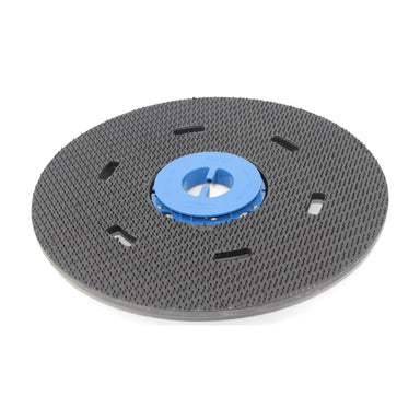 Clarke 19 inch pad holder for the CA60 disc models, gray gripper face with a blue center pad lock