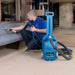 Cleaning a fabric bench with the EDIC stainless upholstery tool and Bravo spotter