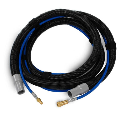 EDIC 1040AC-HPB 15 ft vacuum and solution hose assembly for Galaxy automotive extractors, coiled, on white