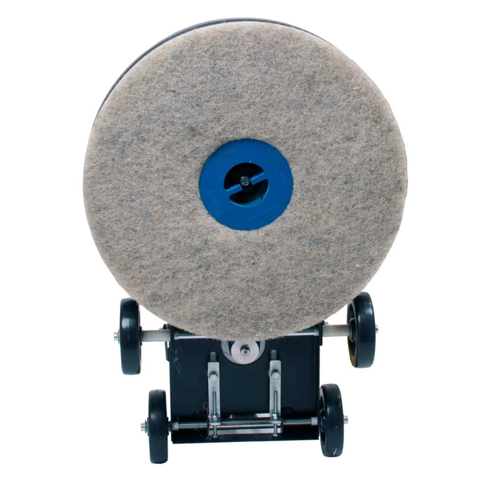 EDIC 2004BR pad driver mounted on a Saturn SV high speed burnisher, machine tilted back