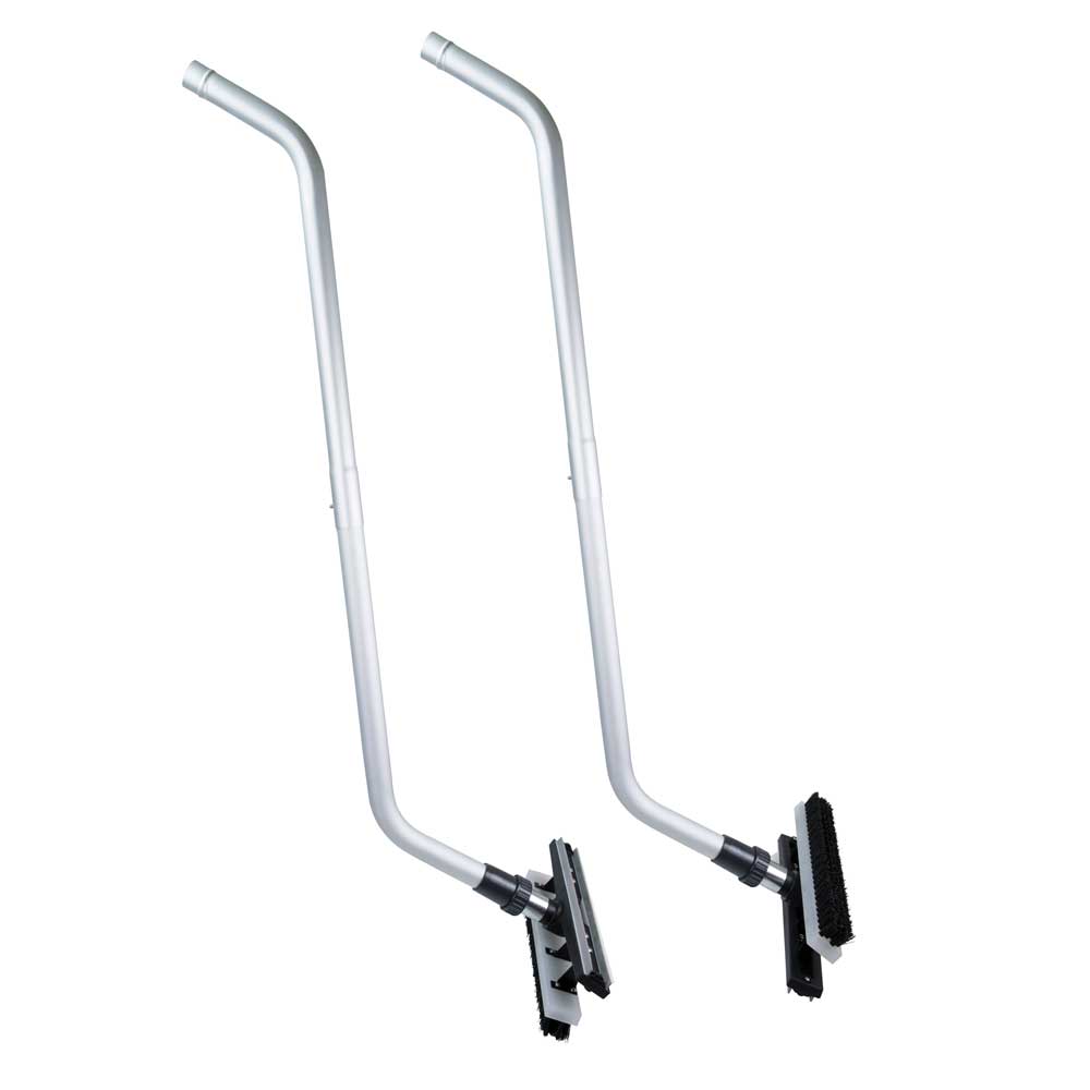 EDIC 334ACH-2 dual head squeegee wand with scrub brush, brush side and squeegee side