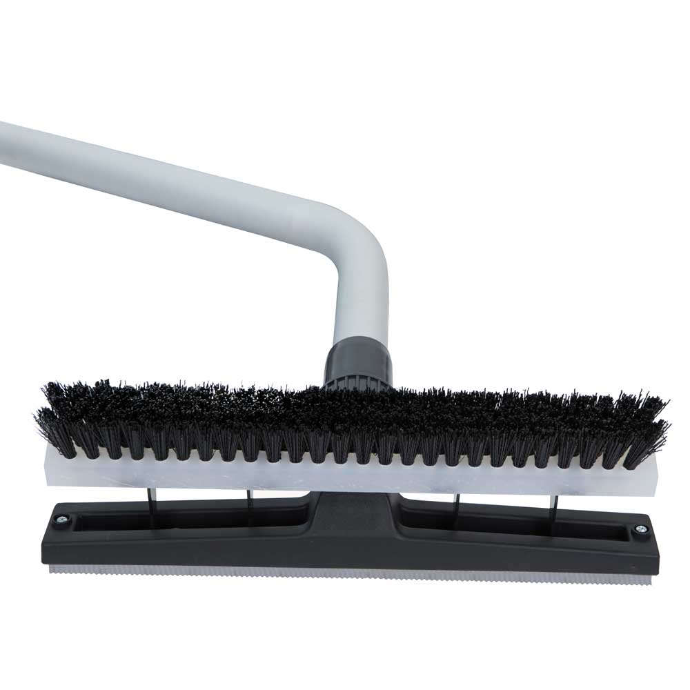 Reversible 14 inch head of the EDIC 334ACH-2 with scrub brush on one side and squeegee on the other