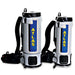 EDIC Atlas 6 qt and 10 qt backpack vacuums side by side