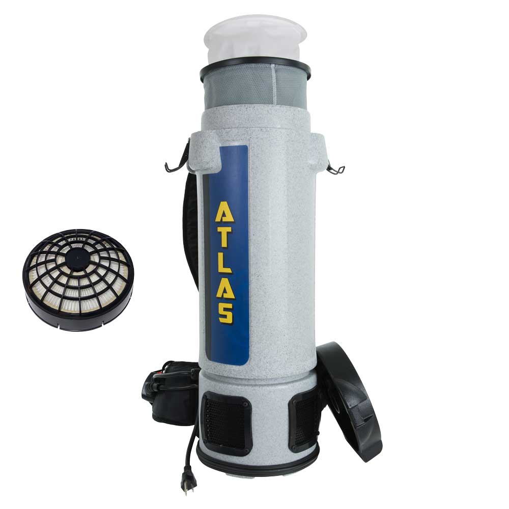 EDIC Atlas filtration stages: disposable bag, cloth filter and dome filter